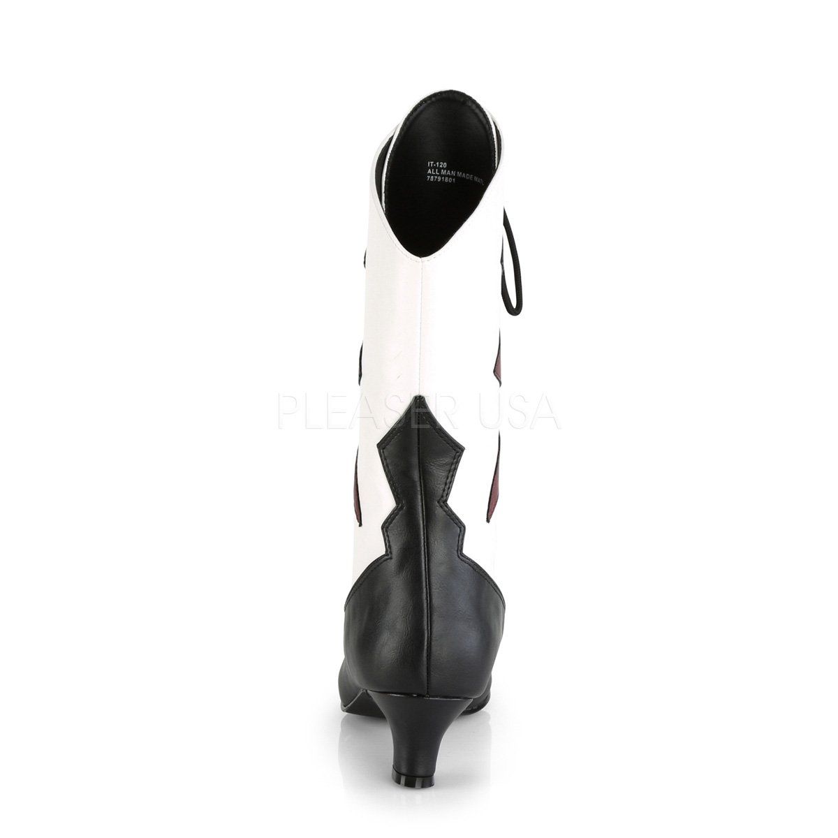 IT-120 White-Burgundy Pu Funtasma