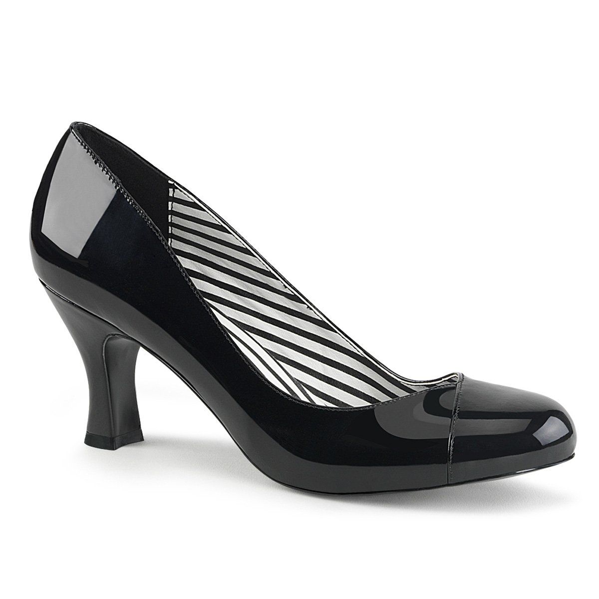 JENNA-01 Black Patent Pleaser Pink Label
