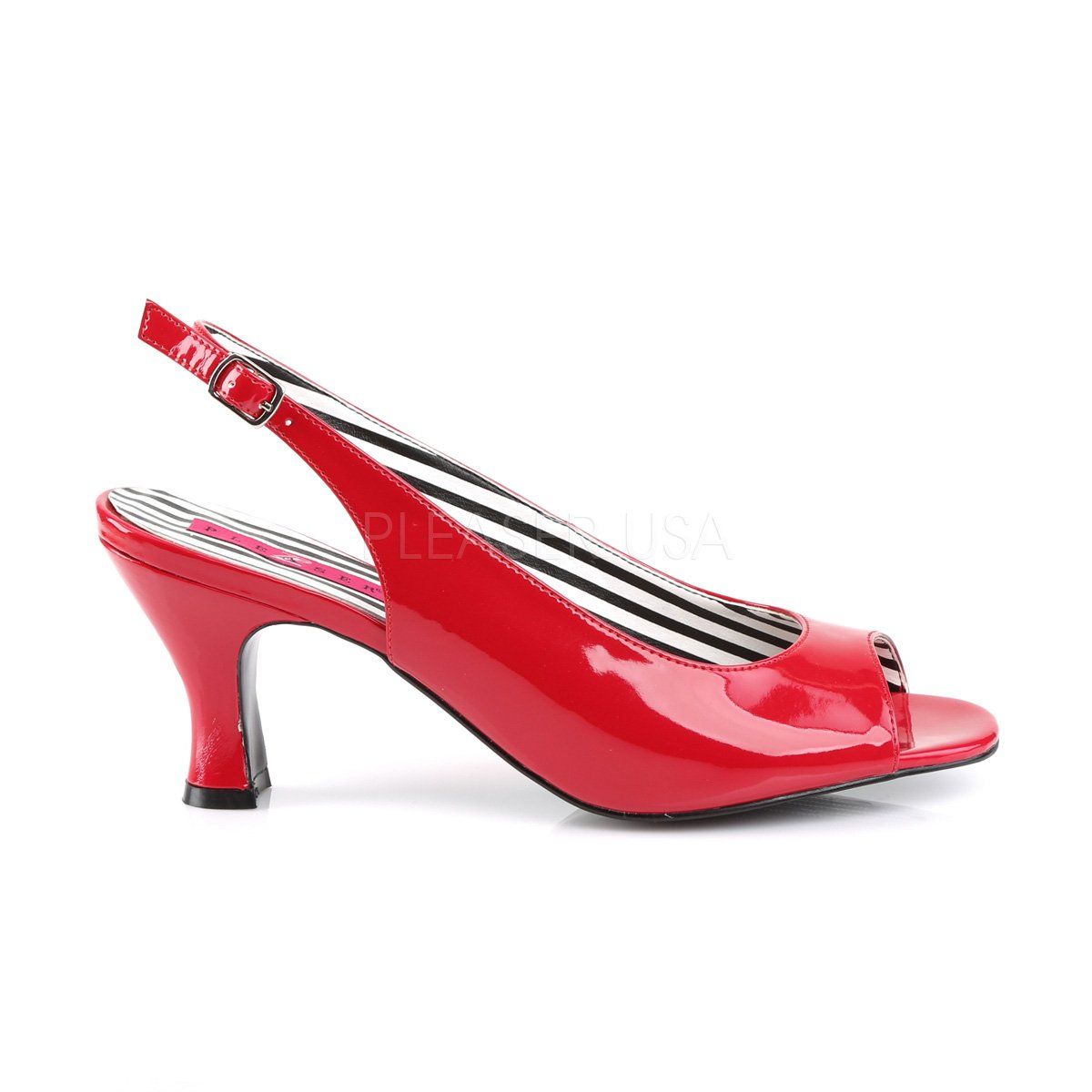 JENNA-02 Red Patent Pleaser Pink Label