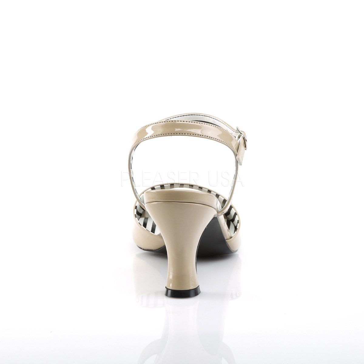 JENNA-09 Cream Patent Pleaser Pink Label