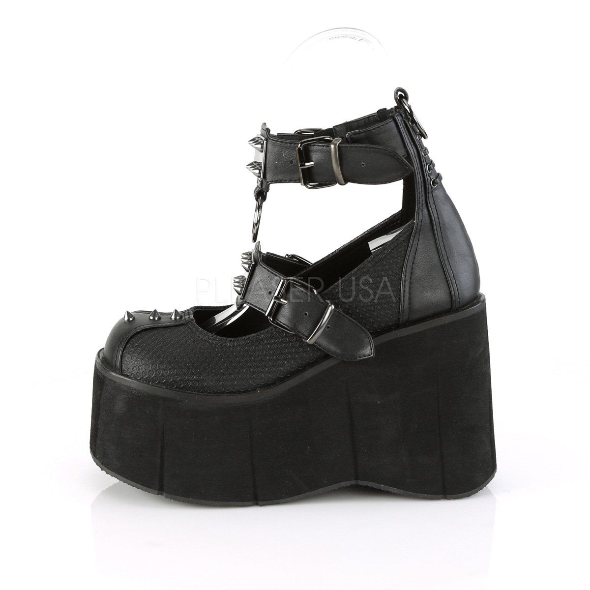 KERA-12 Black Vegan Leather Mary Janes Demonia