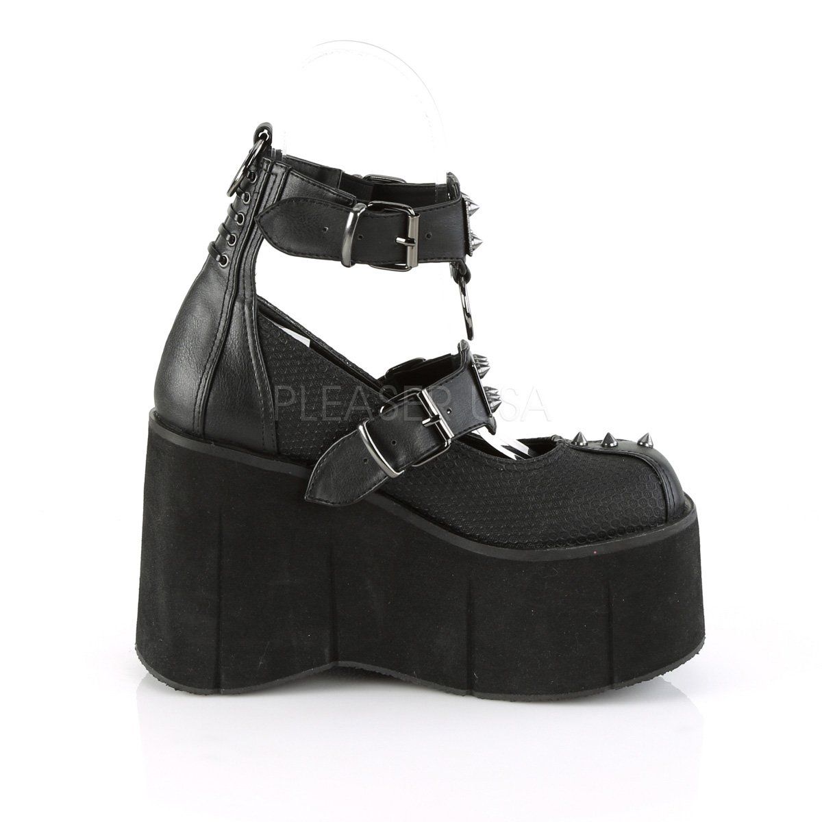 KERA-12 Black Vegan Leather Mary Janes Demonia