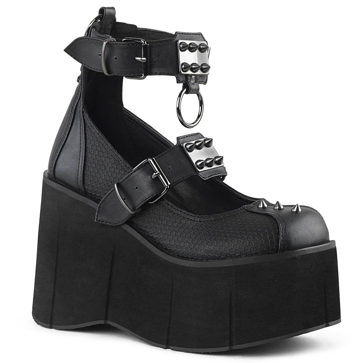 KERA-12 Black Vegan Leather Mary Janes Demonia