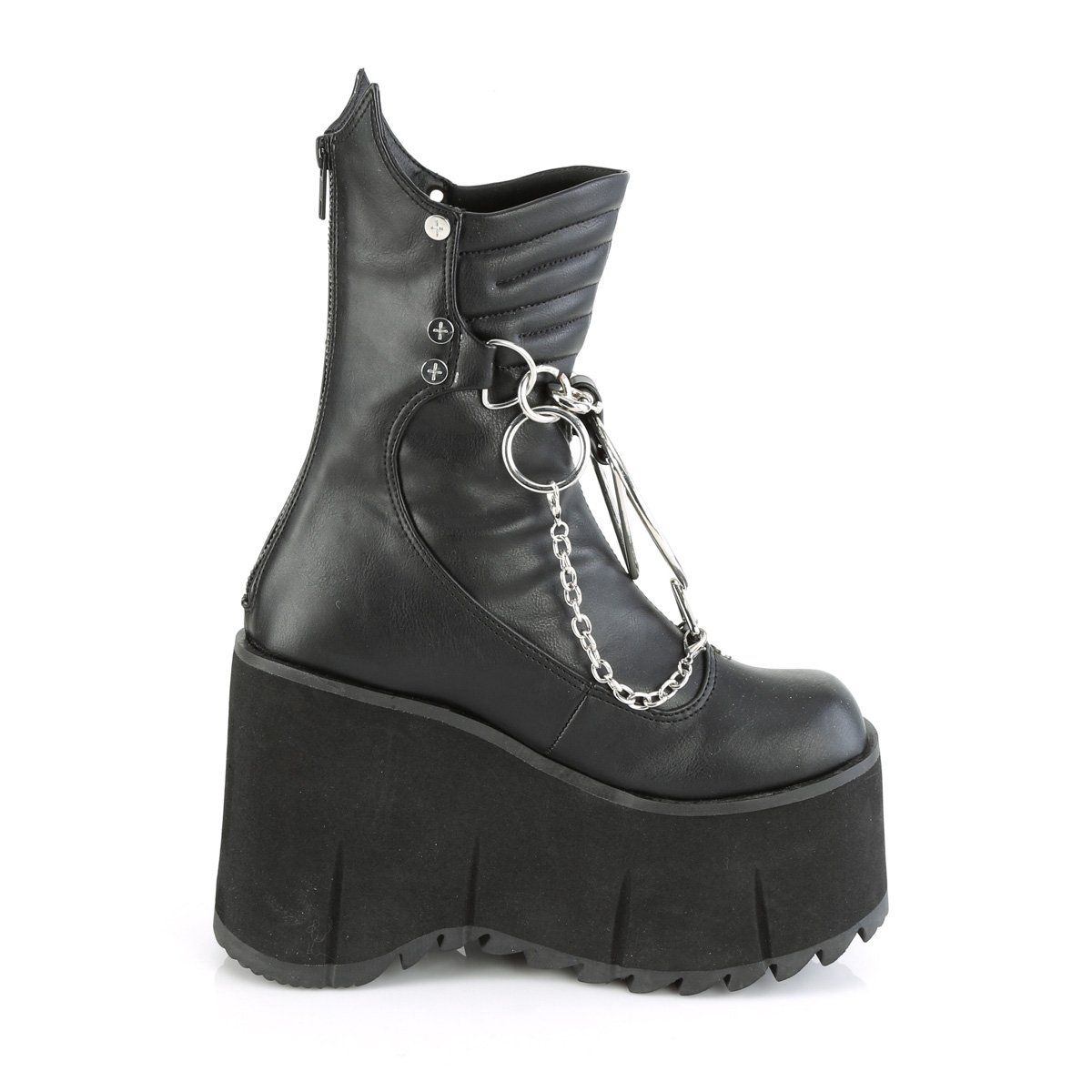 KERA-130 Black Vegan Leather Calf Boot Demonia