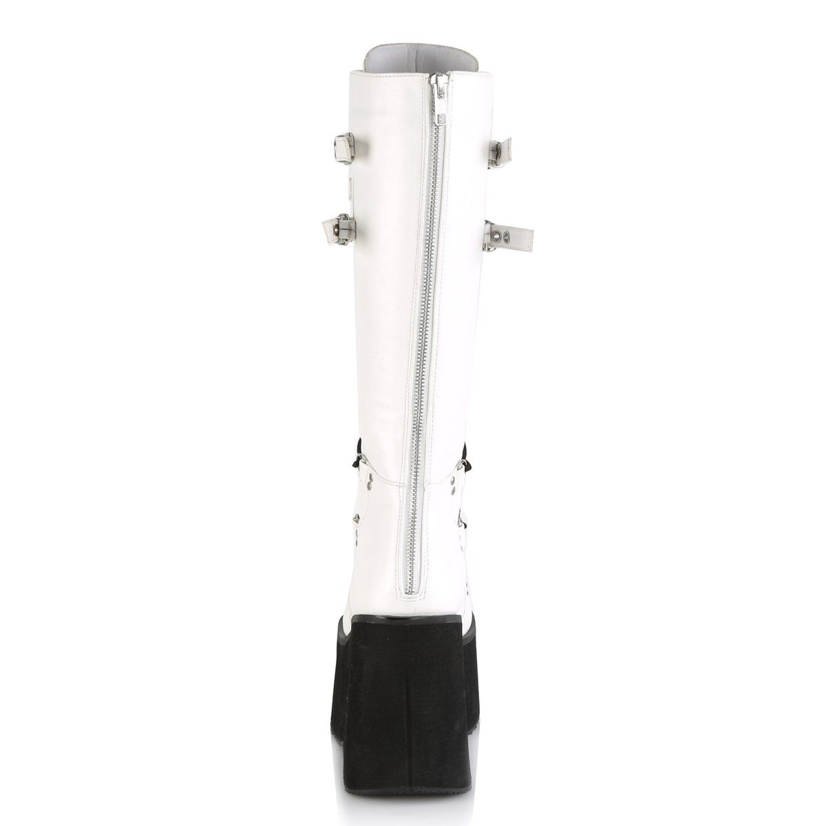 KERA-200 White Vegan Leather Knee Boot Demonia