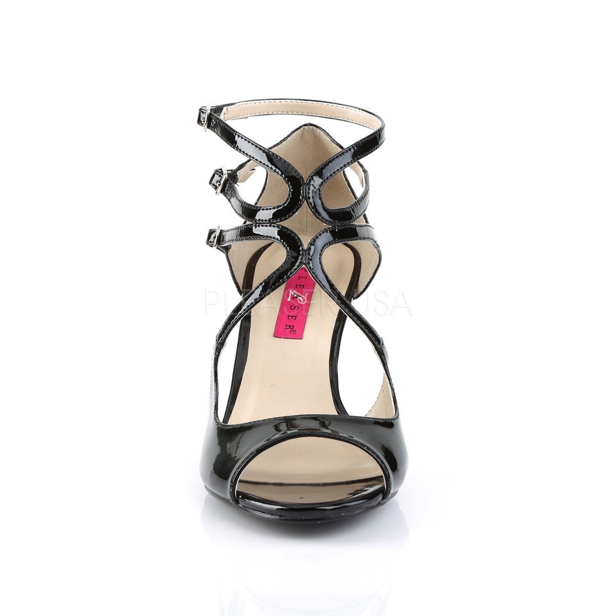 KIMBERLY-04 Black Patent Pleaser Pink Label