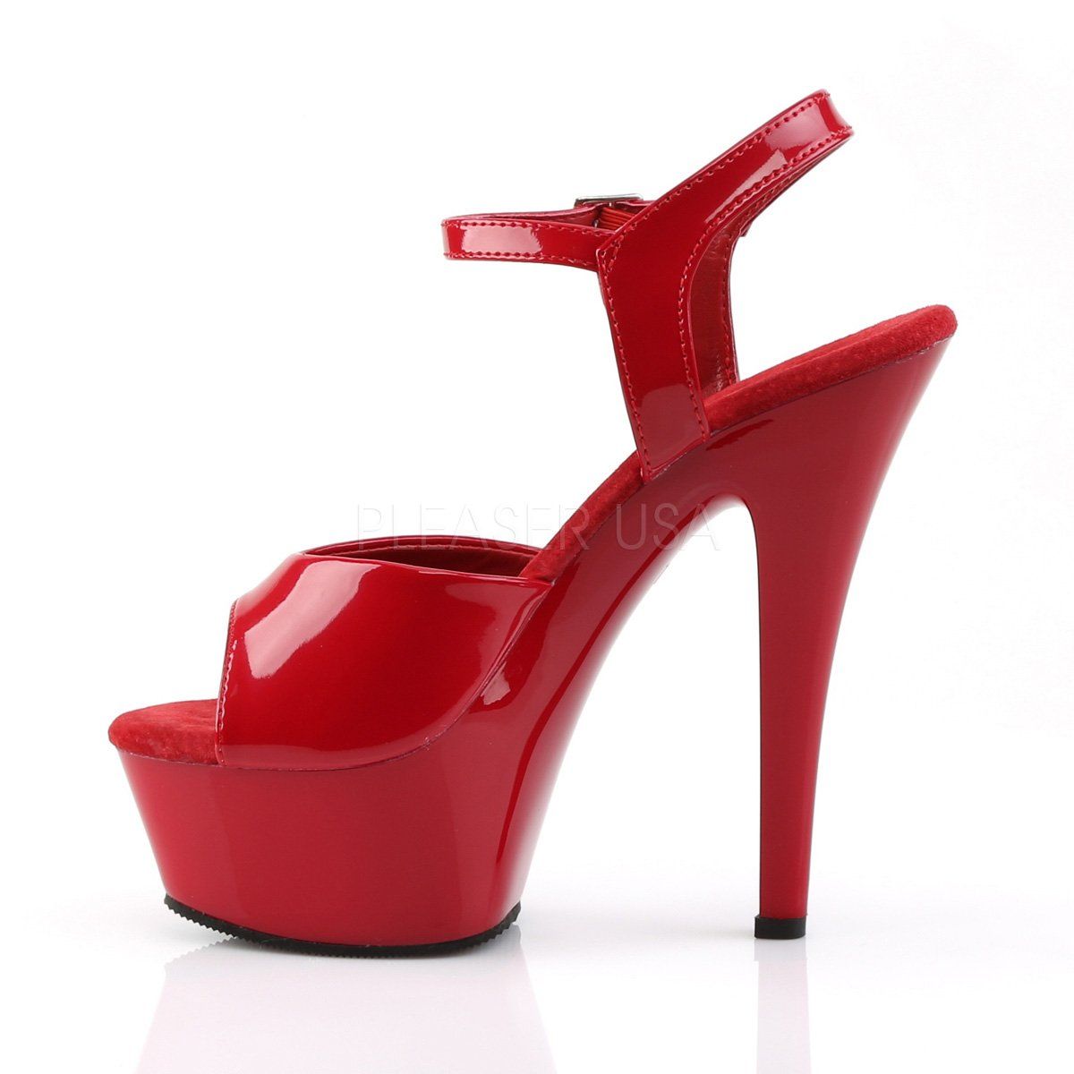 KISS-209 Red Patent Platform Sandal Pleaser