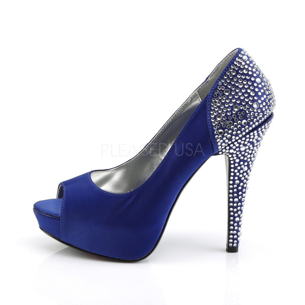 LOLITA-08 Royal Blue Silk Satin Fabulicious