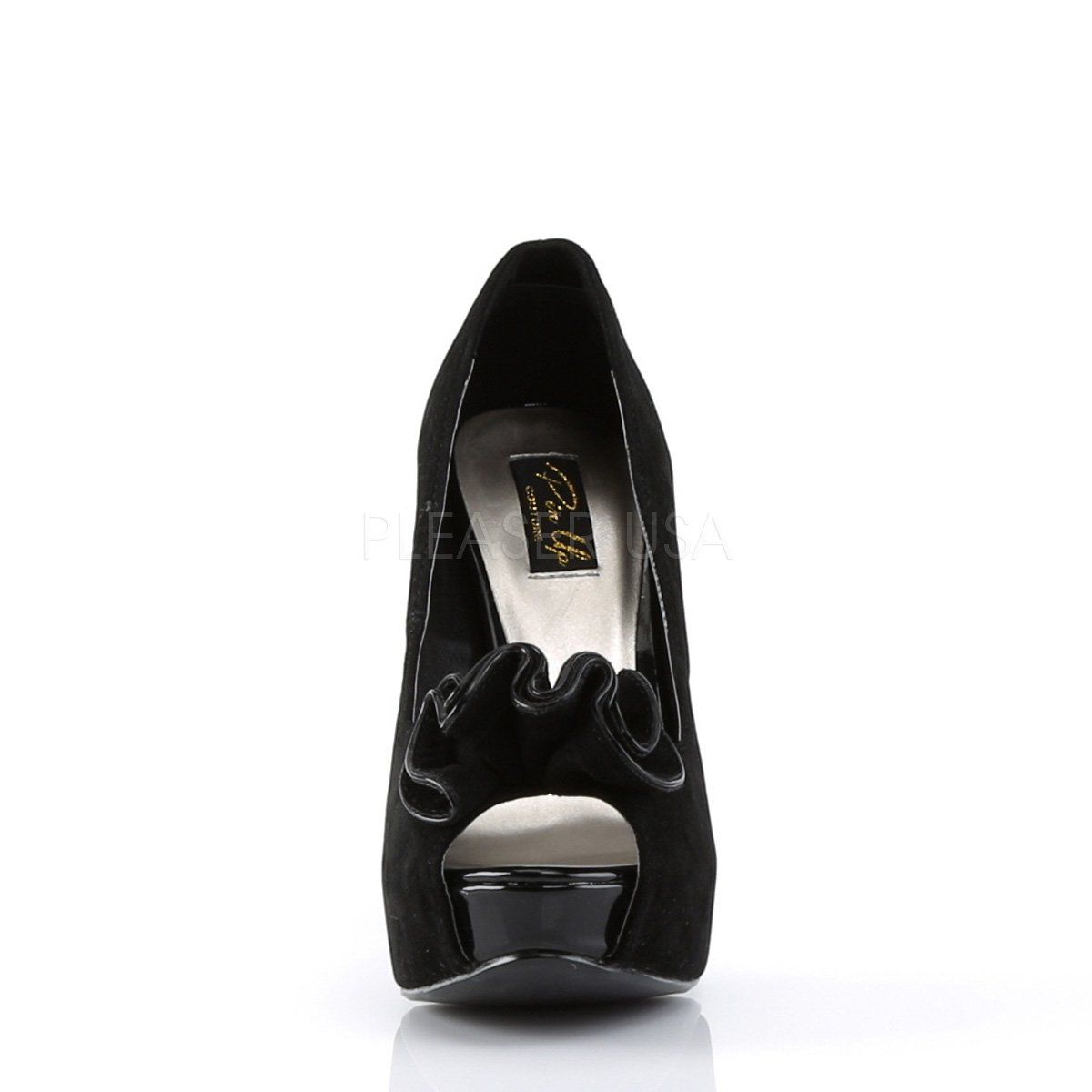 LOLITA-10 Black Suede Pu Pin Up Couture