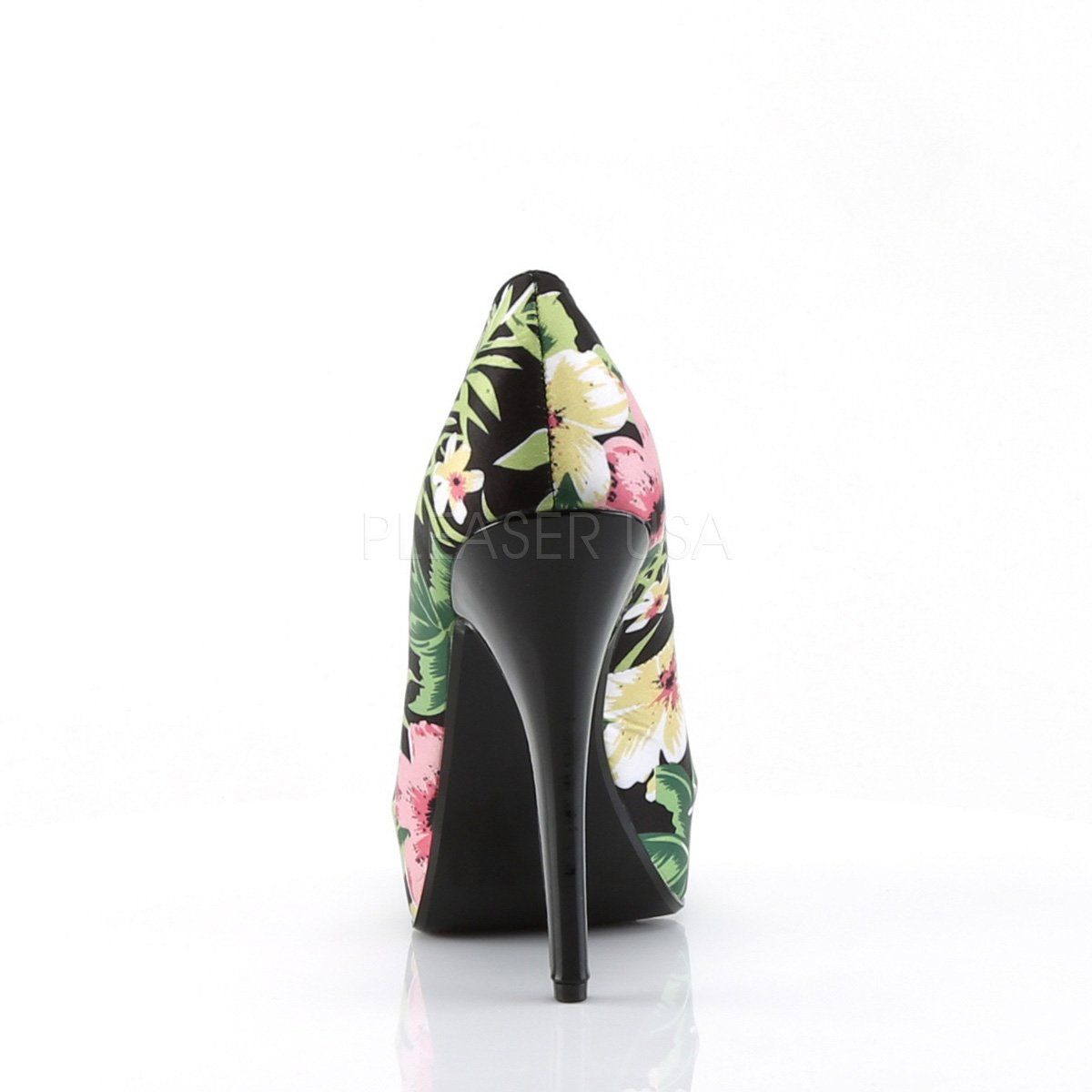 LOLITA-11 Black Floral Print Fabric Pin Up Couture