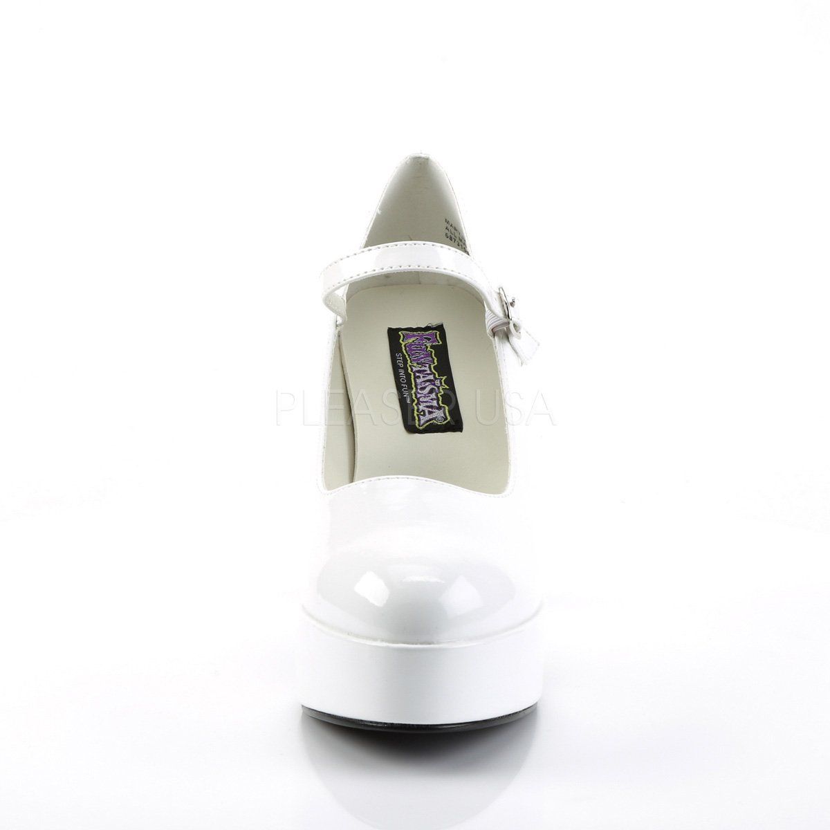 MARYJANE-50 White Patent Funtasma