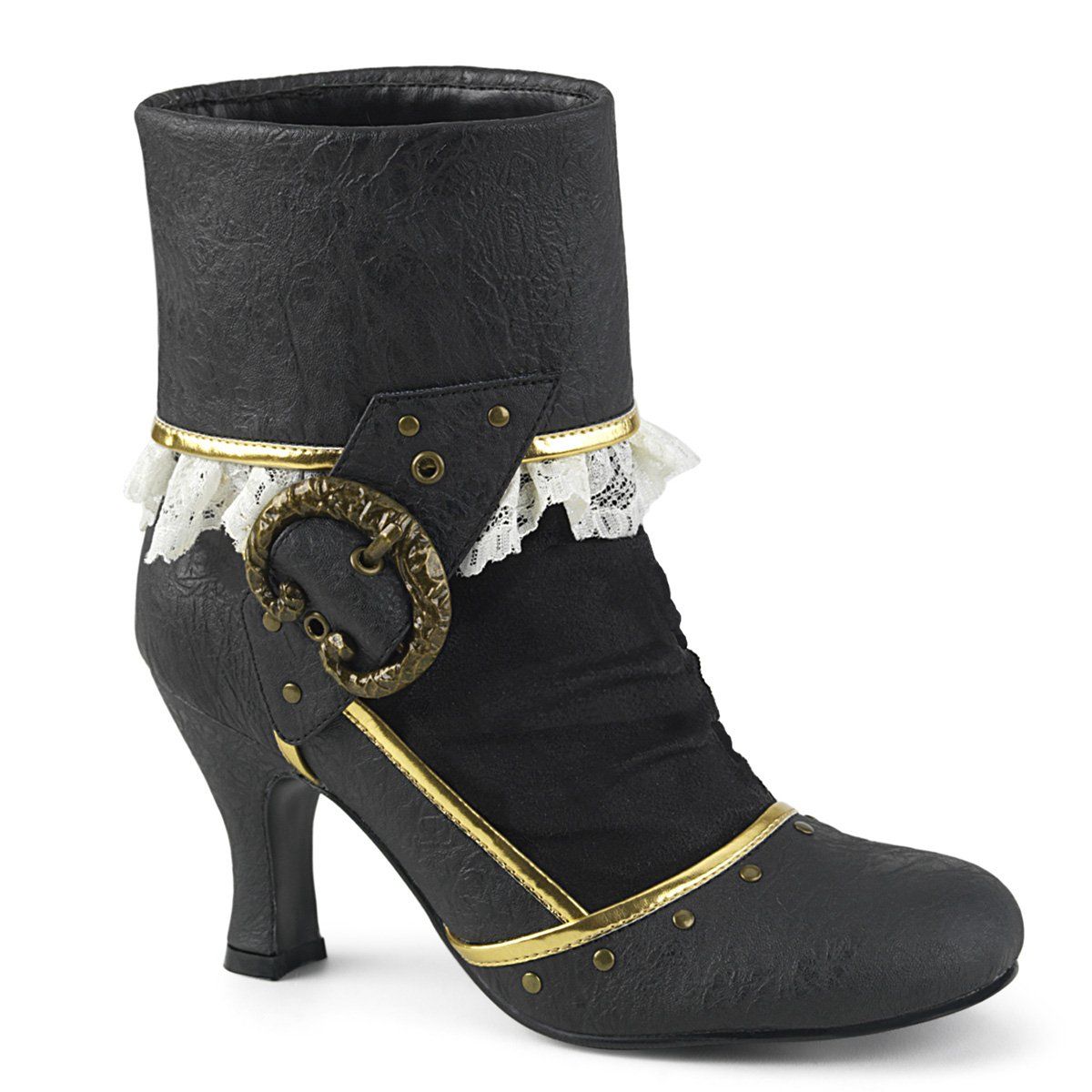 MATEY-115 Black Distressed Pu-Microfiber Funtasma