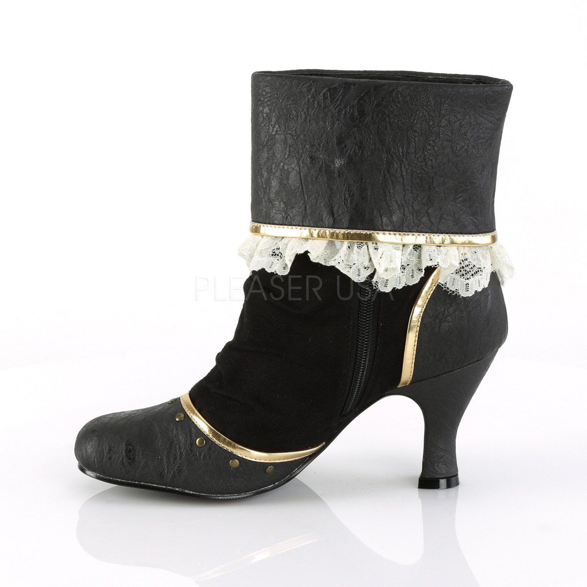 MATEY-115 Black Distressed Pu-Microfiber Funtasma