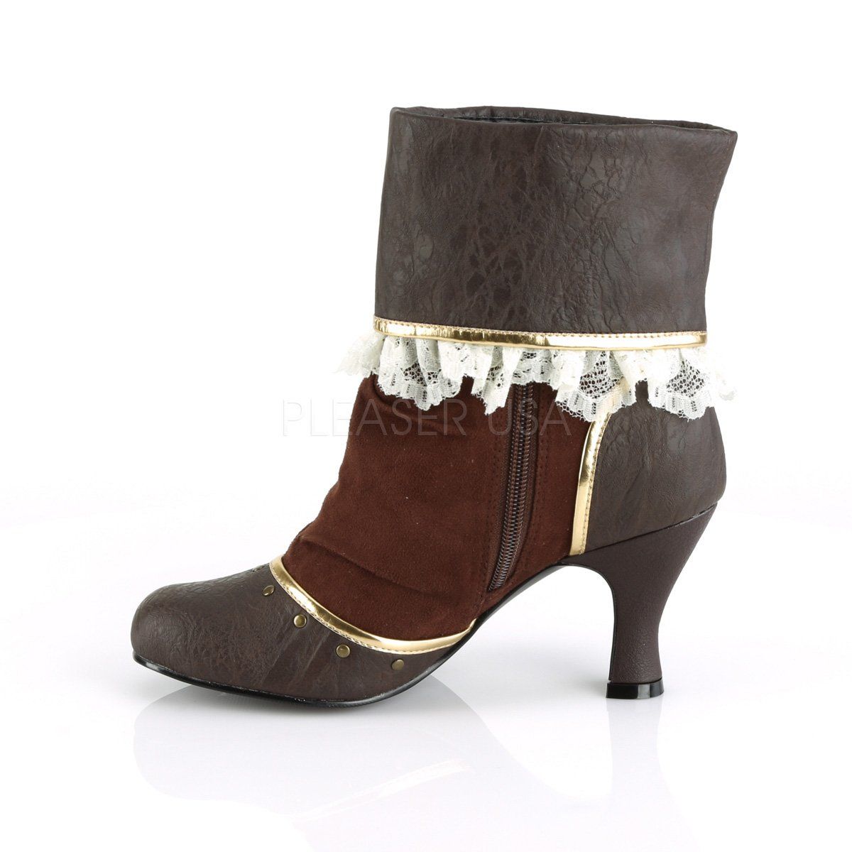 MATEY-115 Brown Distressed Pu-Microfiber Funtasma