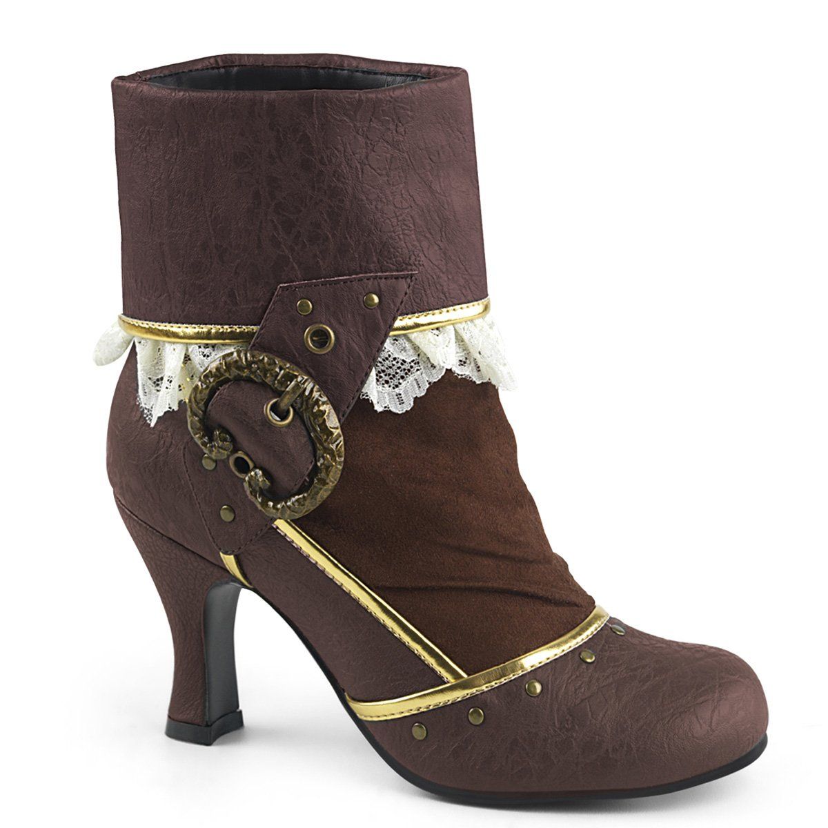 MATEY-115 Brown Distressed Pu-Microfiber Funtasma