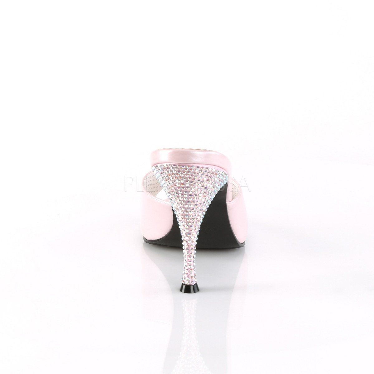MONROE-05 Pink Faux Leather Pin Up Couture