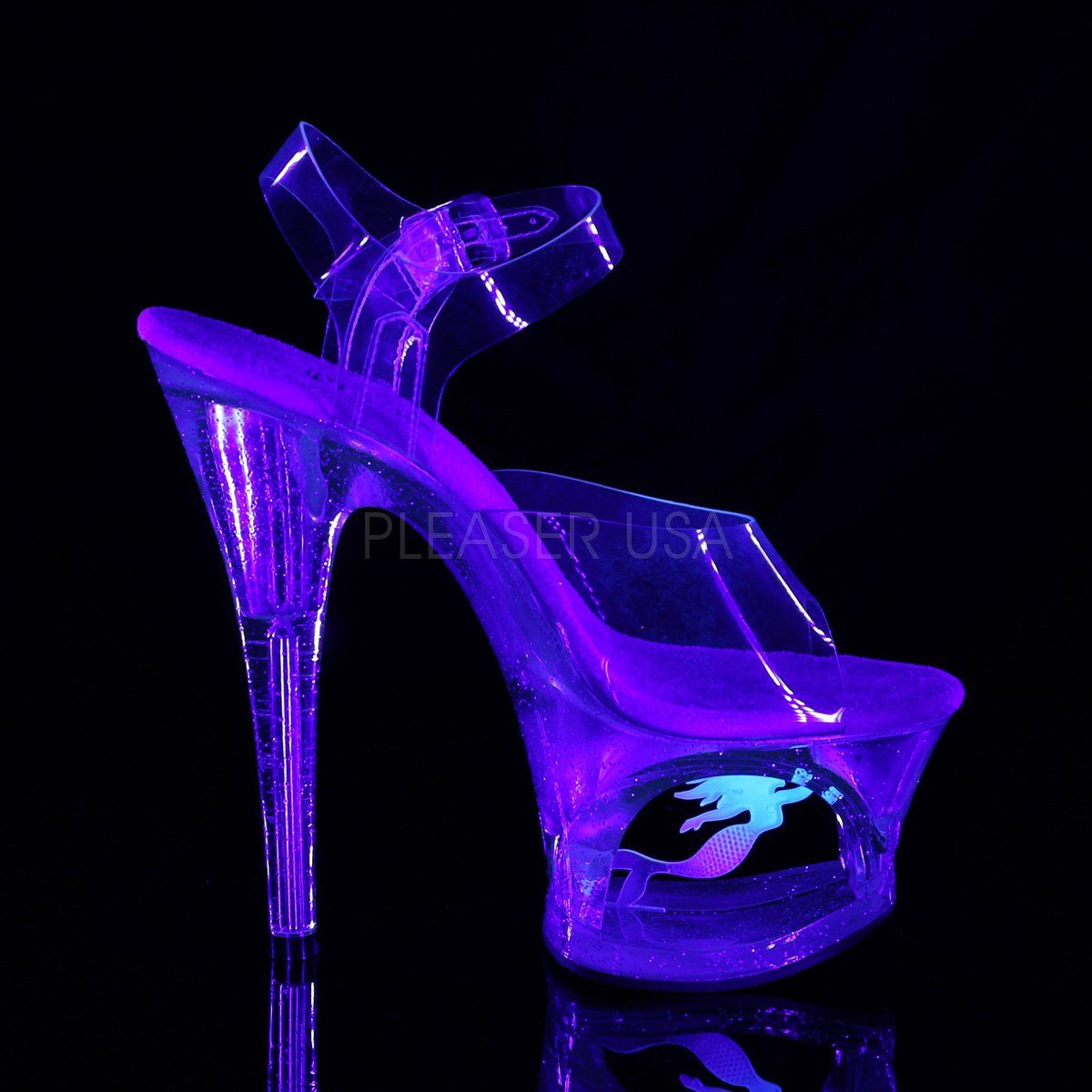 MOON-708MER Clear Platform Sandal Pleaser