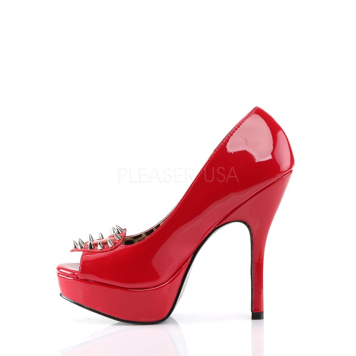 PIXIE-17 Red Patent-Pvc Pump Demonia
