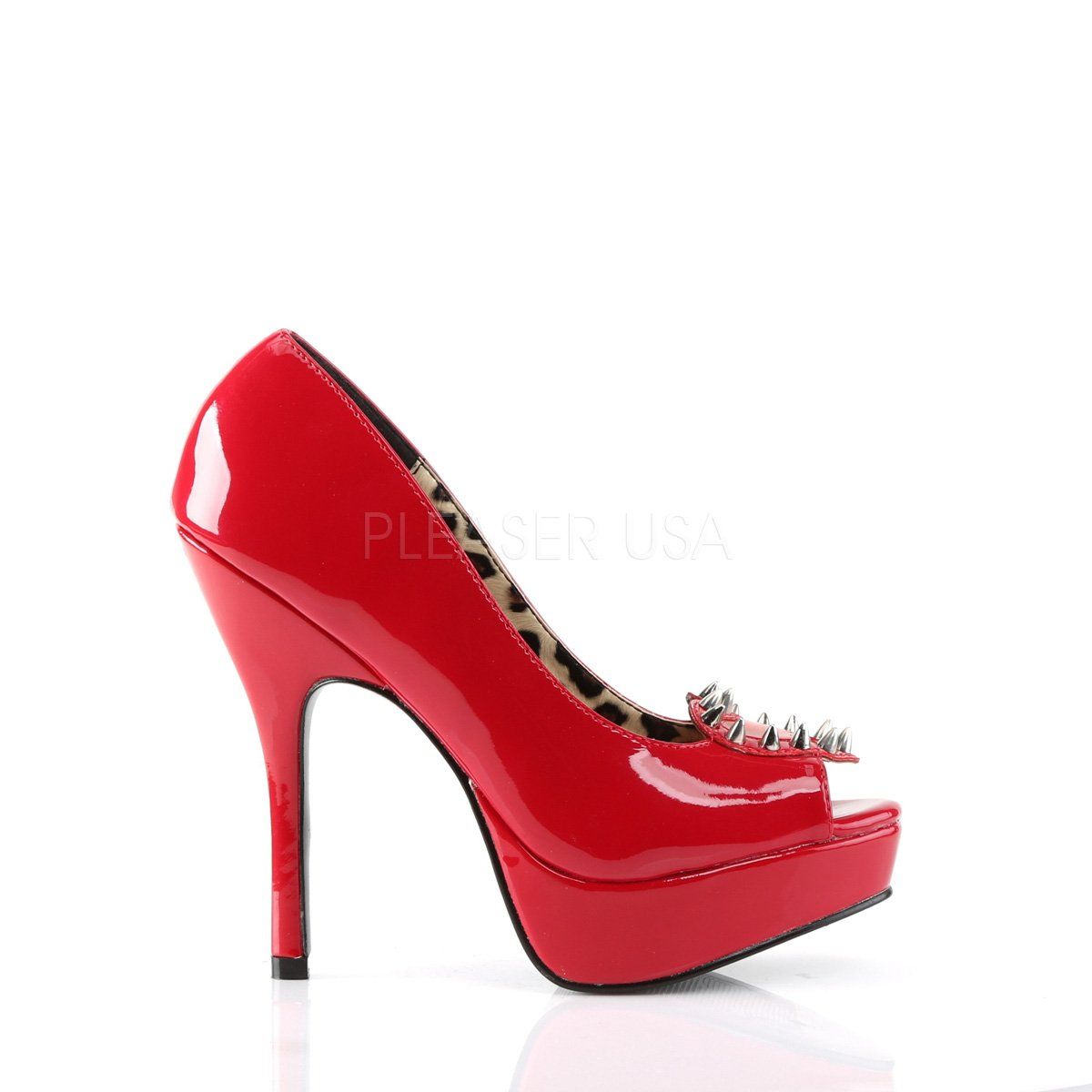 PIXIE-17 Red Patent-Pvc Pump Demonia