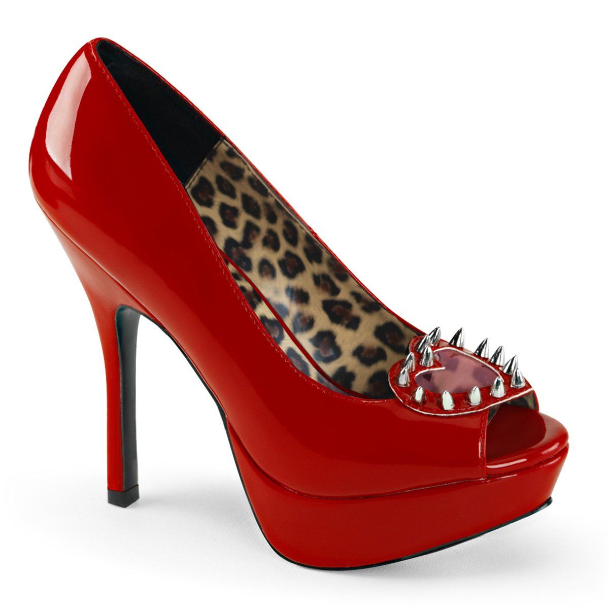 PIXIE-17 Red Patent-Pvc Pump Demonia