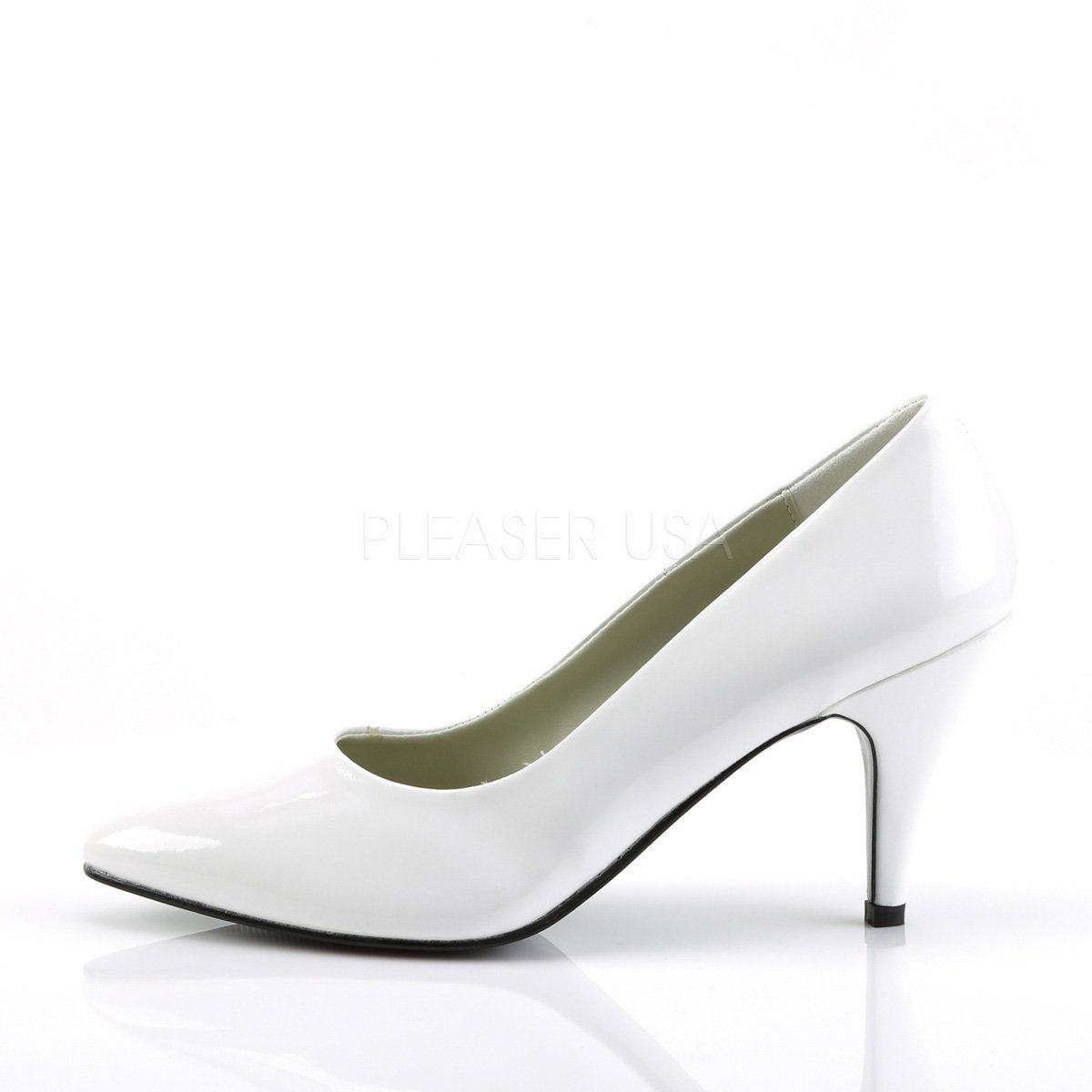 PUMP-420 White Patent Funtasma