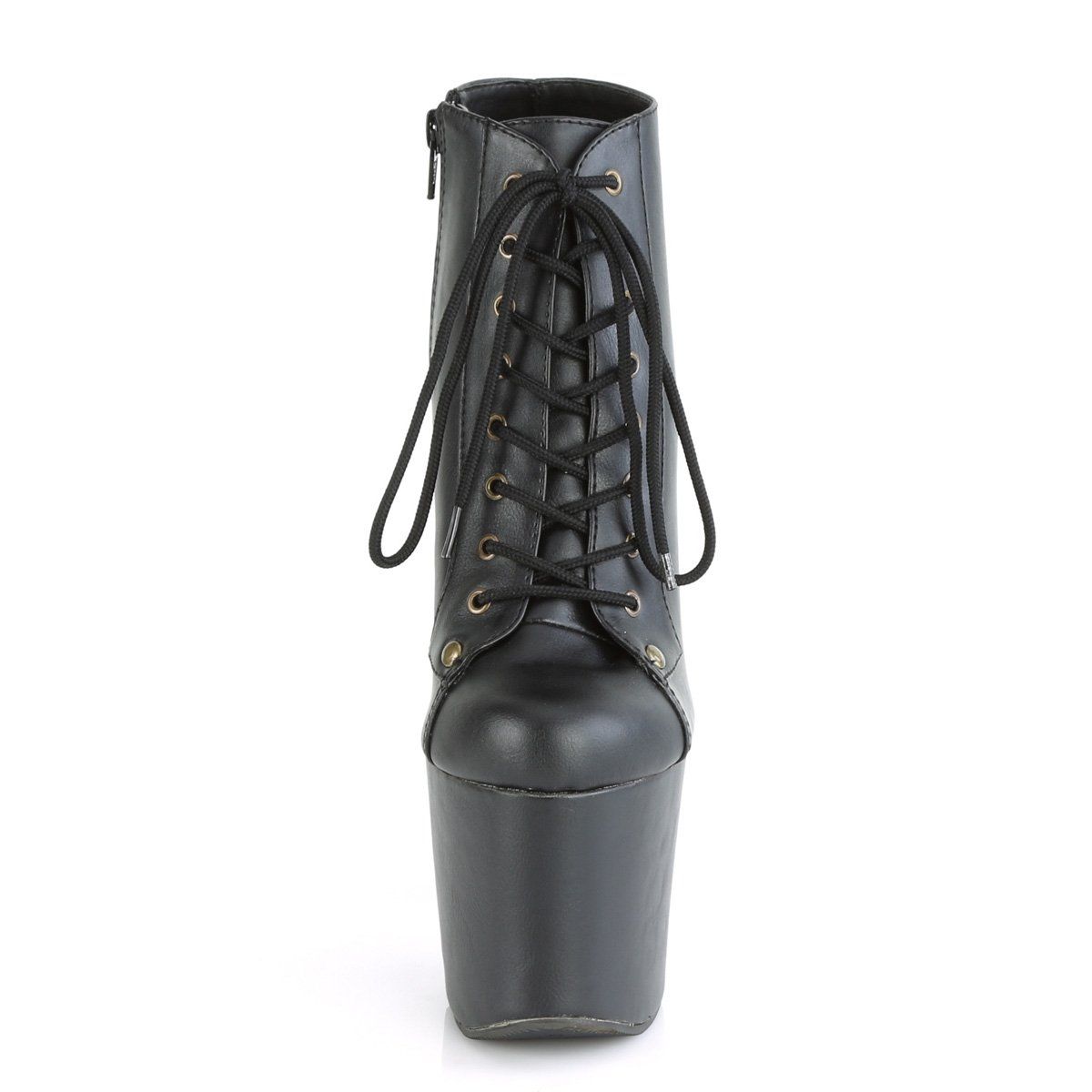 RADIANT-1005 Black Faux Leather Ankle Boot Pleaser