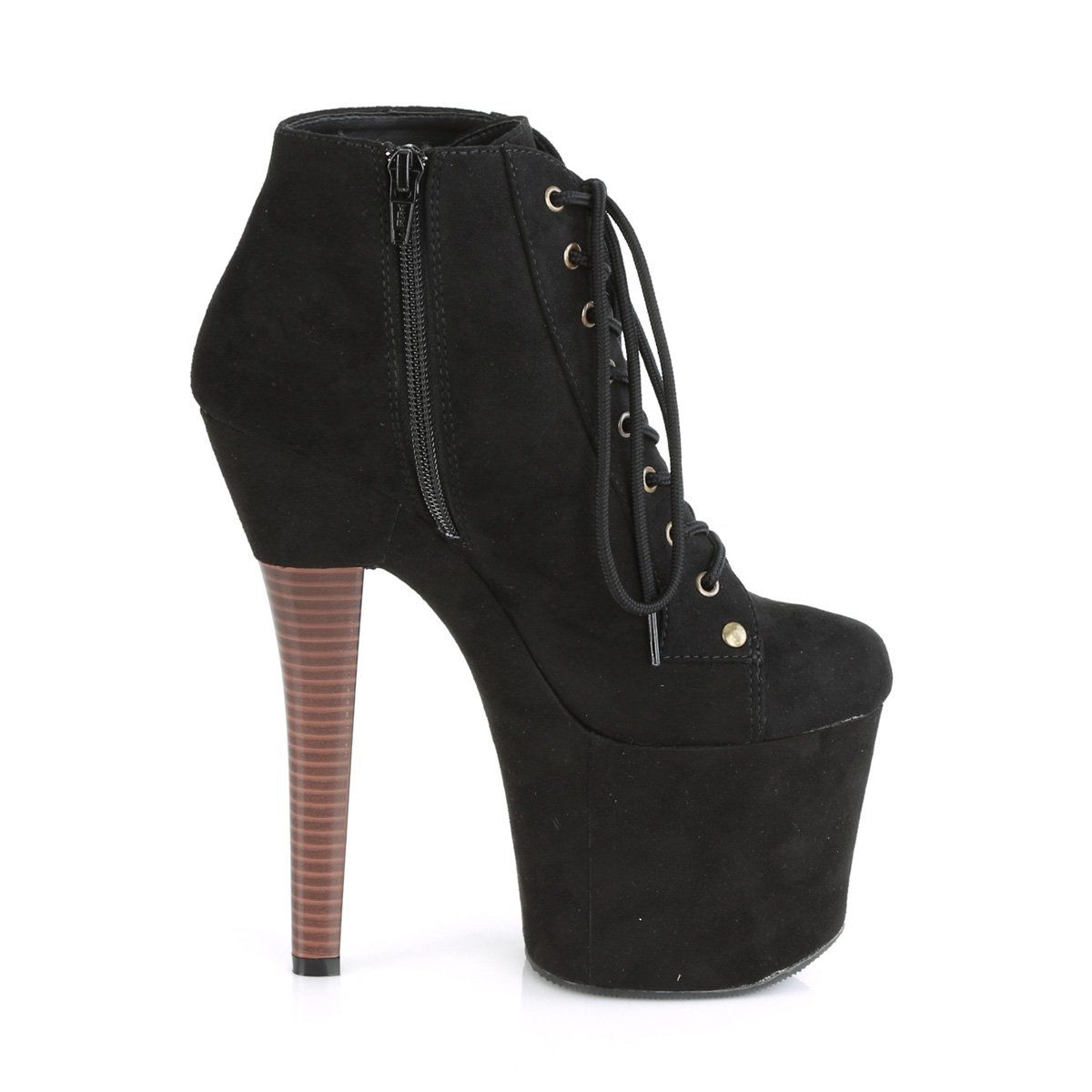RADIANT-1005 Black Faux Suede Ankle Boot Pleaser