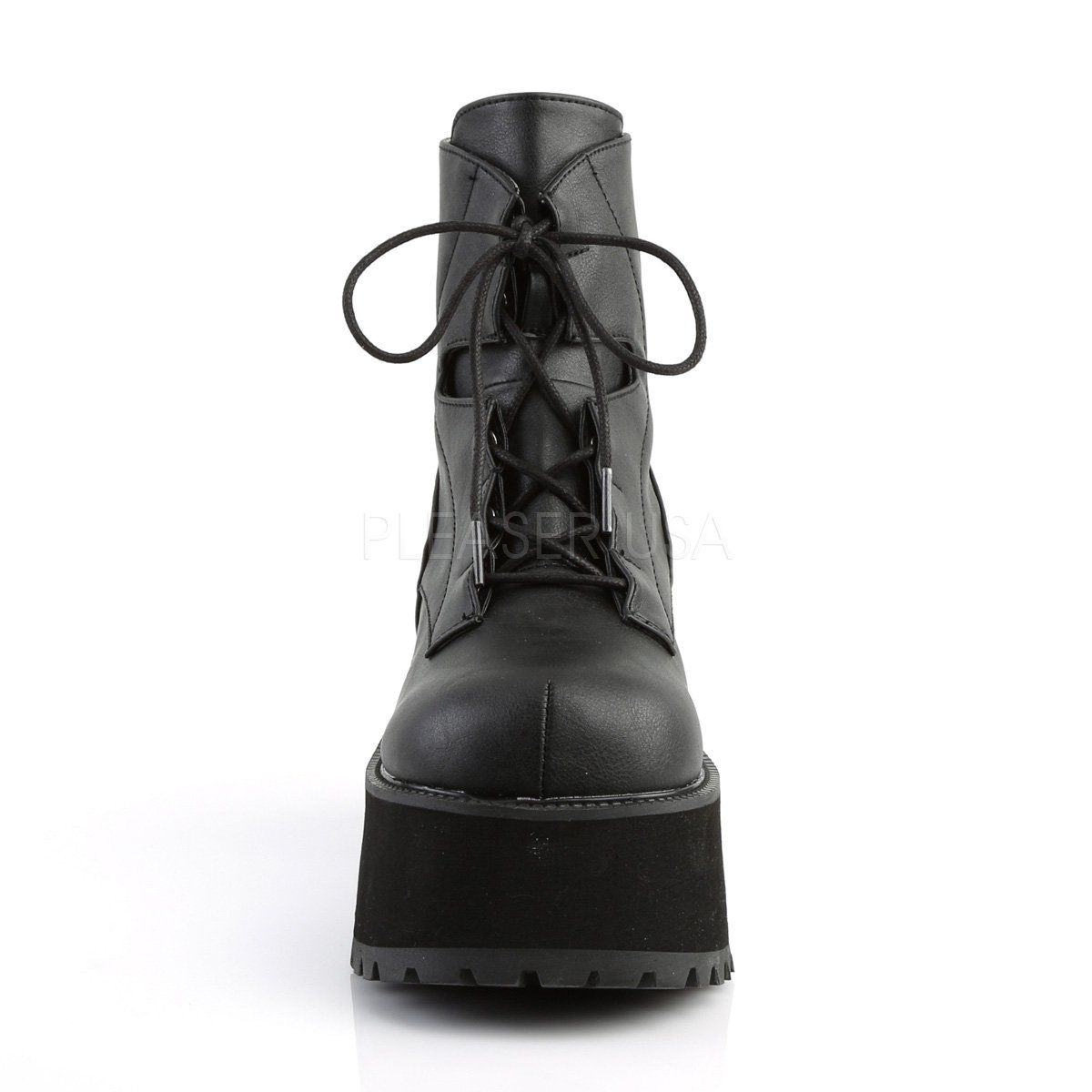 RANGER-102 Black Vegan Leather Ankle Boot Demonia