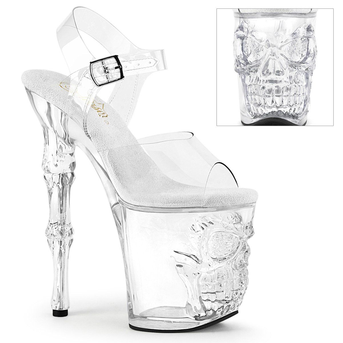 RAPTURE-808 Clear Platform Sandal Pleaser