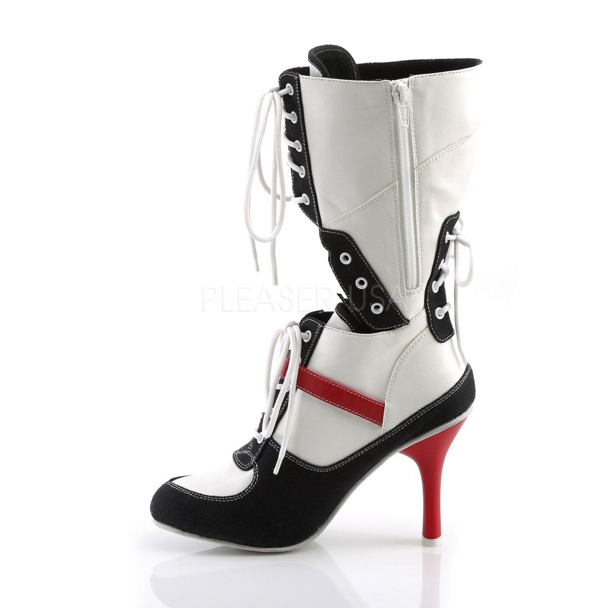 REFEREE-200 White Pu-Black Canvas Funtasma