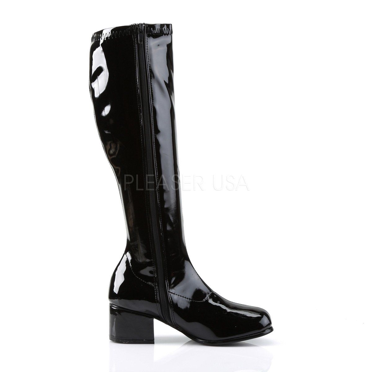 RETRO-300 Black Stretch Patent Funtasma