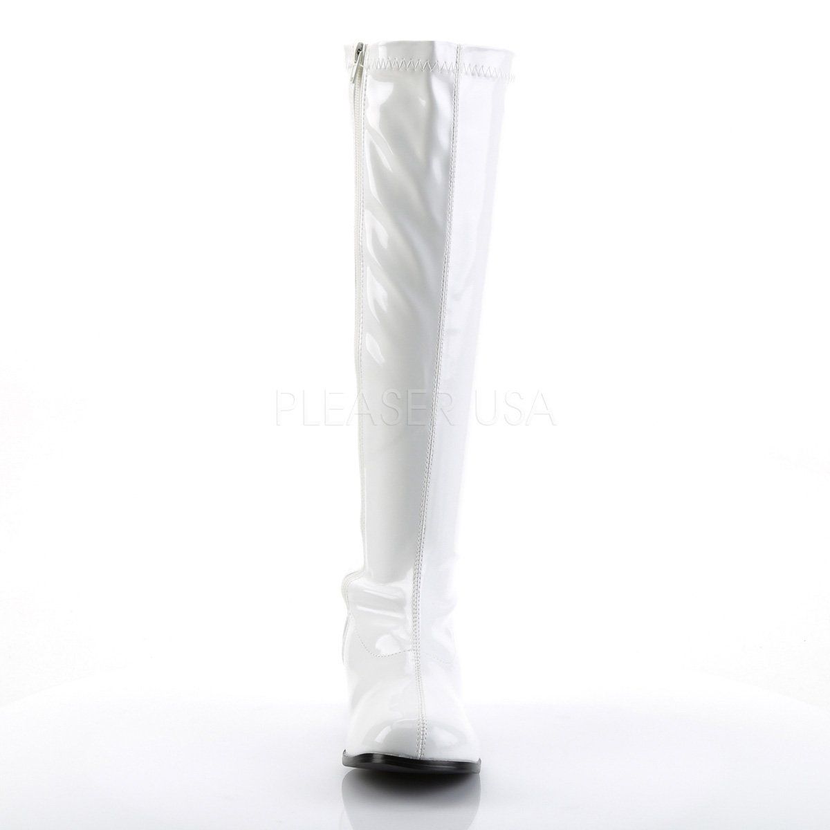 RETRO-300 White Stretch Patent Funtasma
