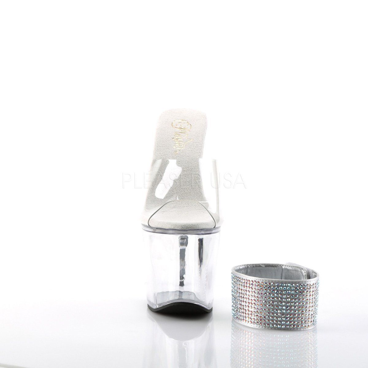 REVOLVER-712 Clear Platform Sandal Pleaser