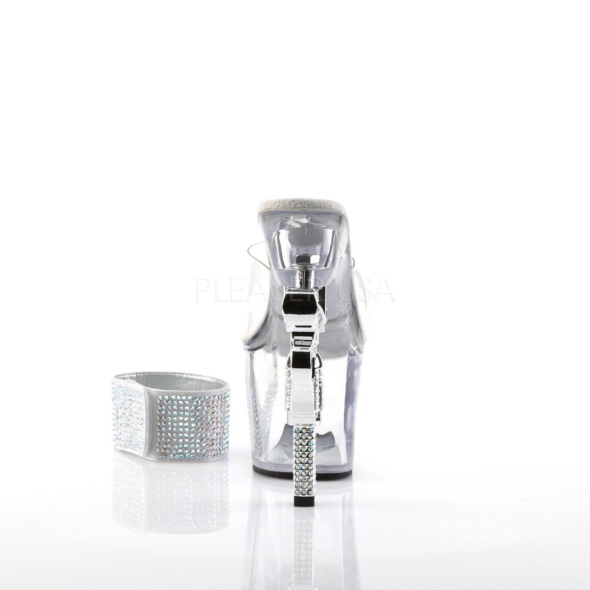 REVOLVER-712 Clear Platform Sandal Pleaser