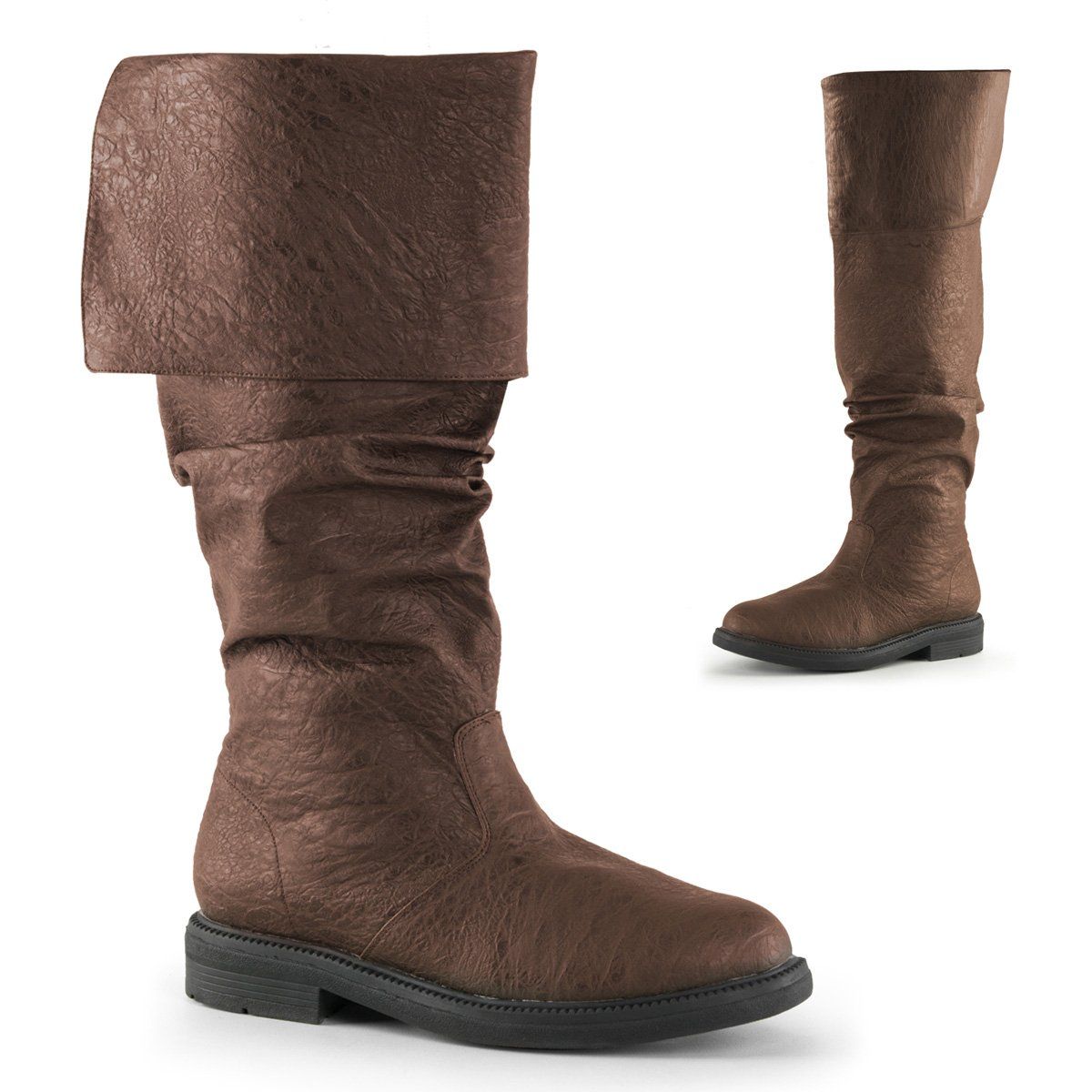 ROBINHOOD-100 Brown Distressed Pu Funtasma