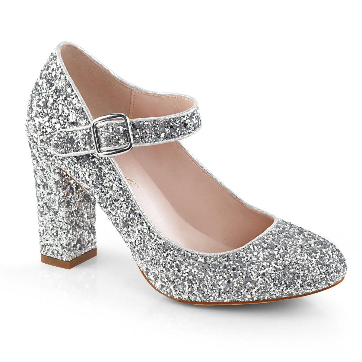 SABRINA-07 Silver Glitter Fabulicious
