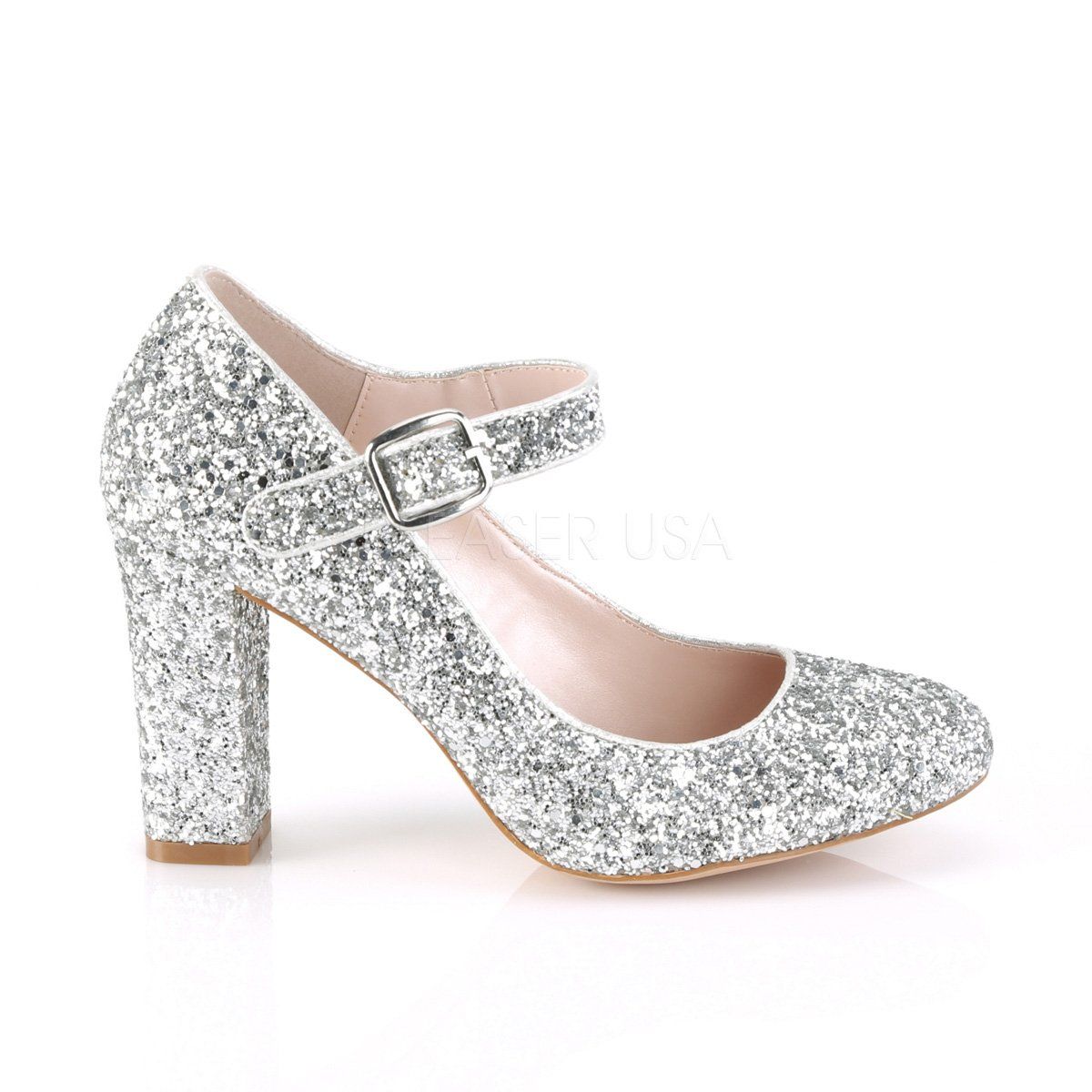 SABRINA-07 Silver Glitter Fabulicious