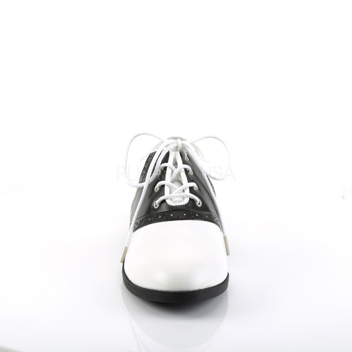 SADDLE-50 Black-White Pu Funtasma