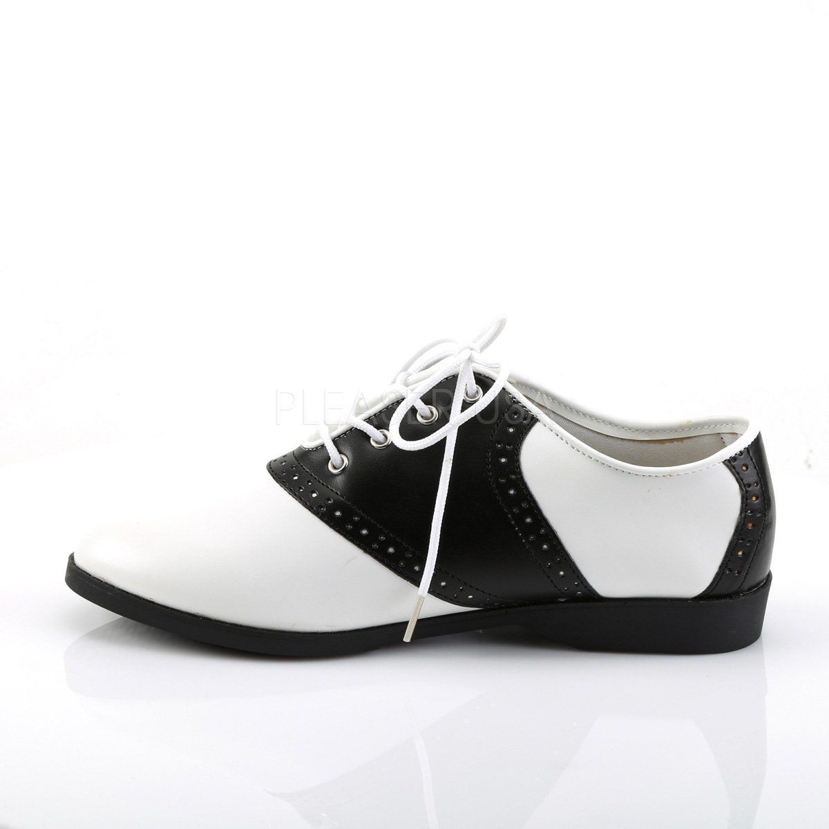 SADDLE-50 Black-White Pu Funtasma