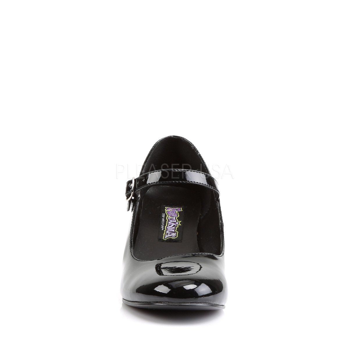 SCHOOLGIRL-50 Black Patent Funtasma