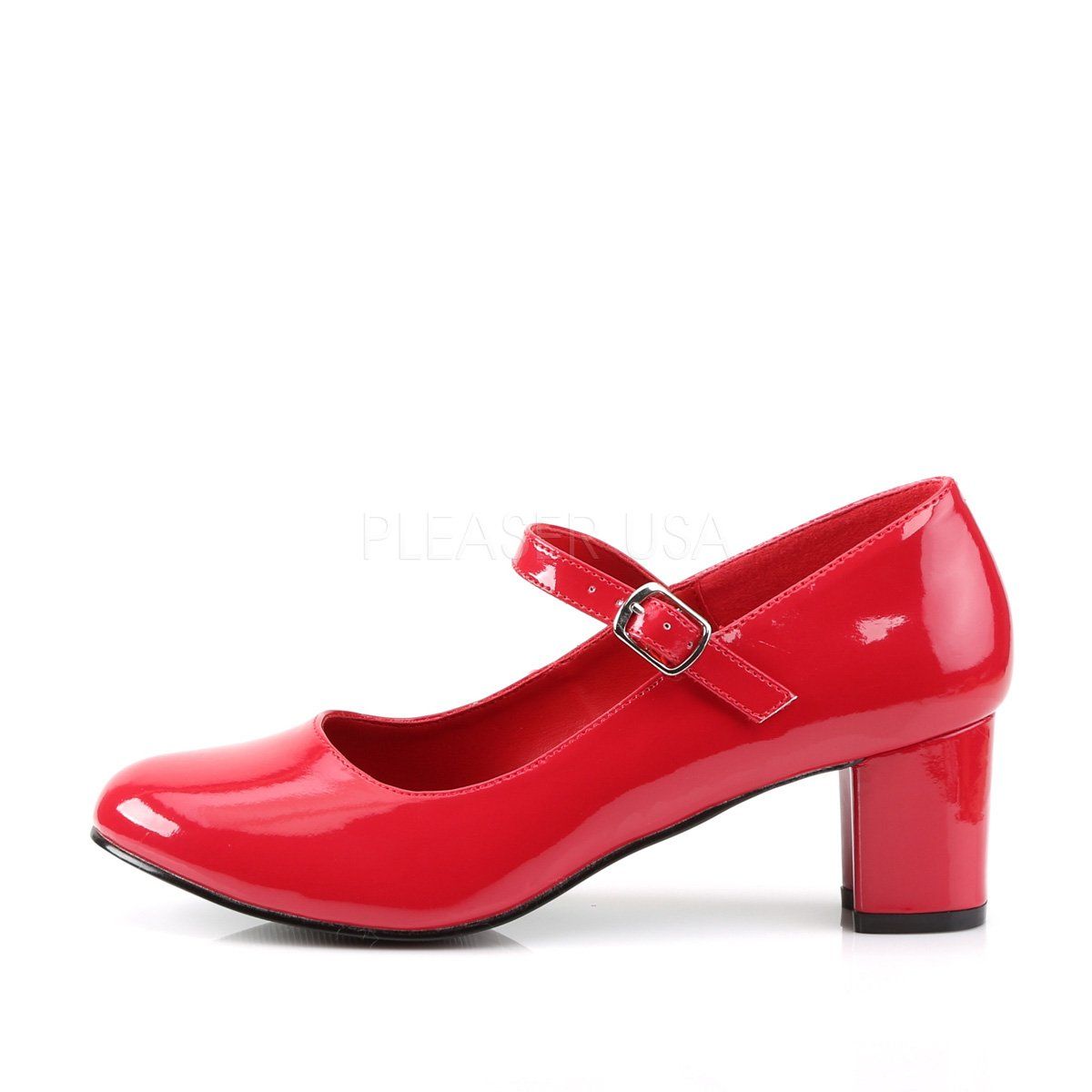 SCHOOLGIRL-50 Red Patent Funtasma