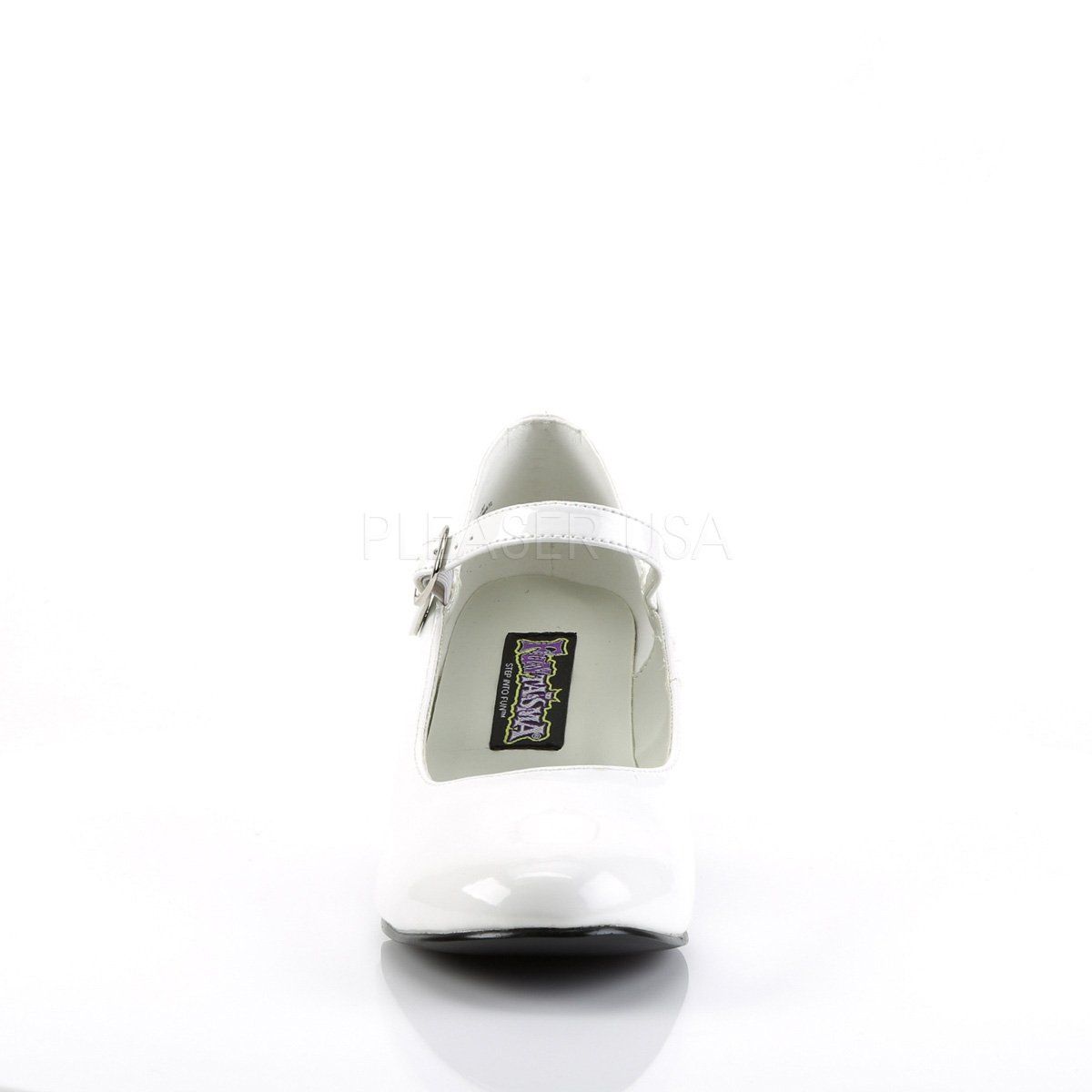 SCHOOLGIRL-50 White Patent Funtasma