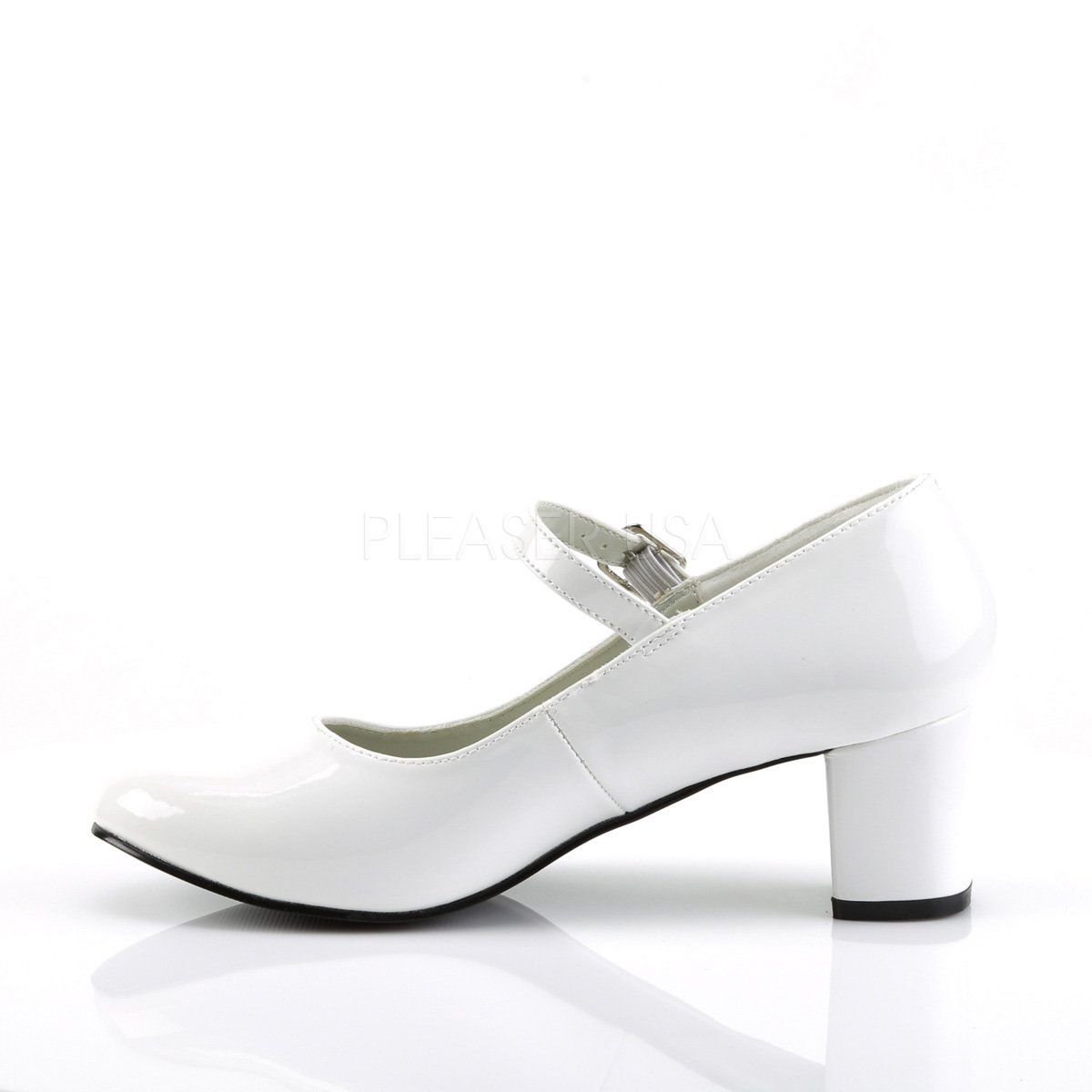 SCHOOLGIRL-50 White Patent Funtasma