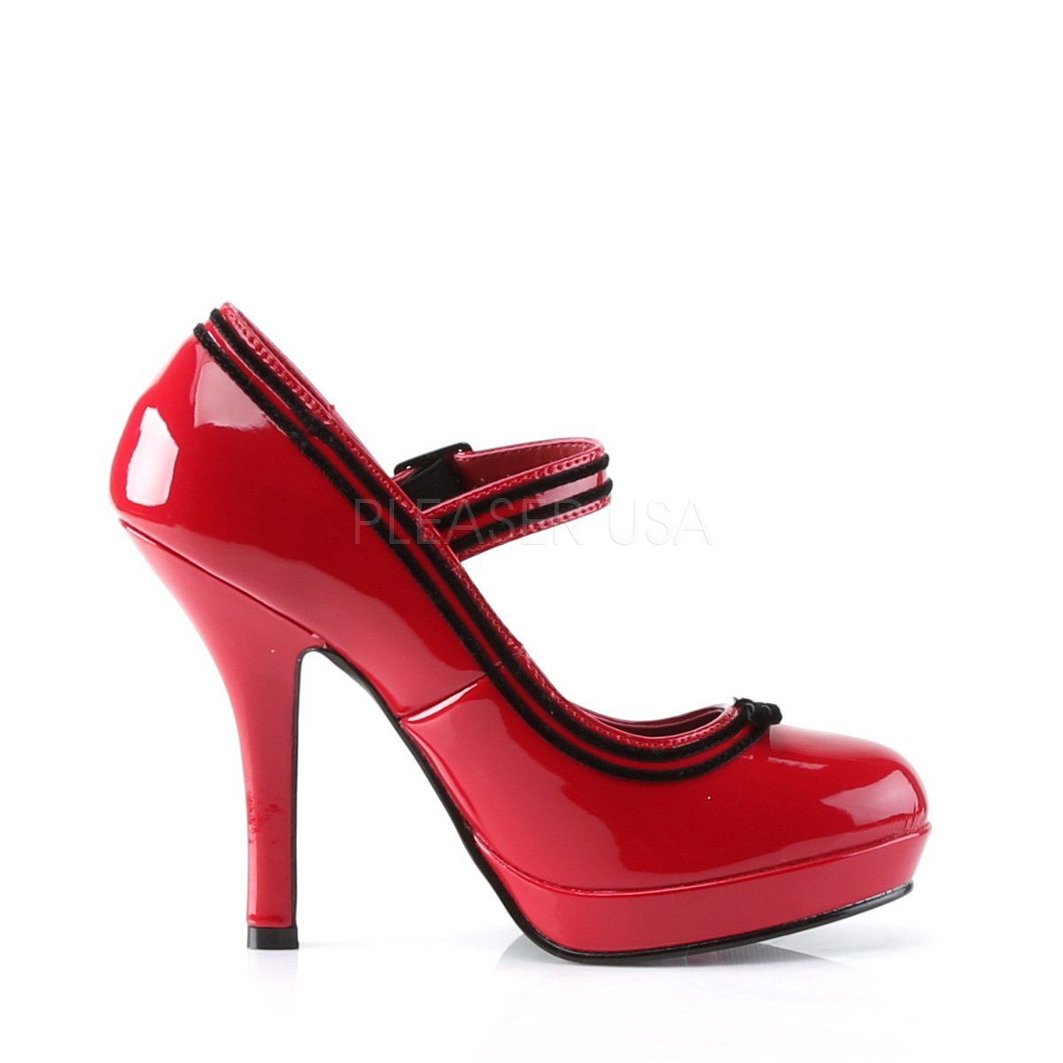 SECRET-15 Red Patent Pin Up Couture