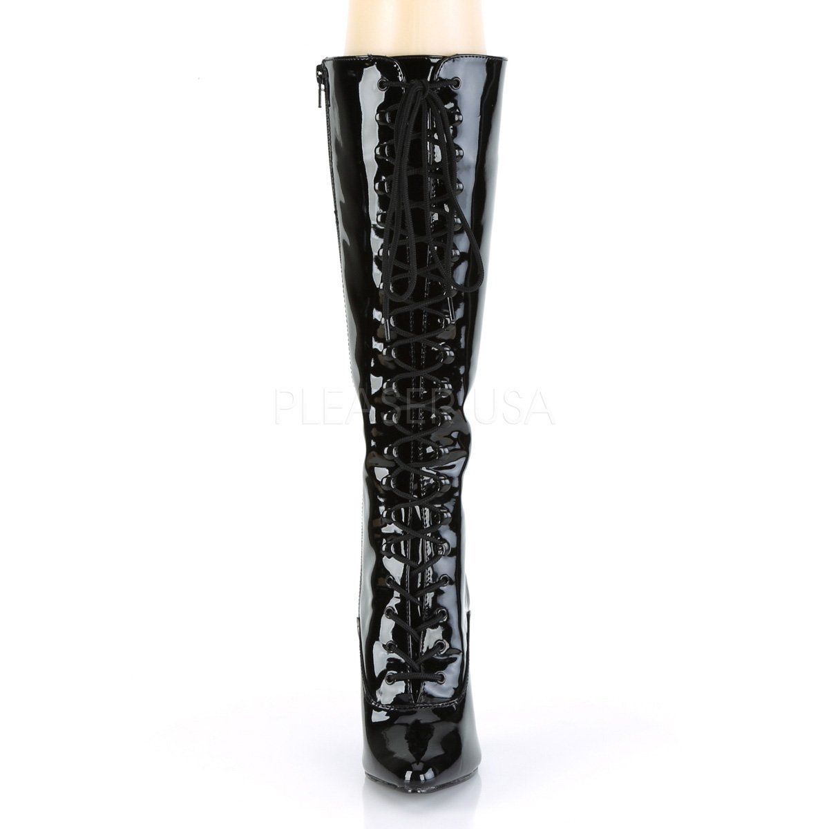 SEDUCE-2020 Black Patent Knee Boot Pleaser