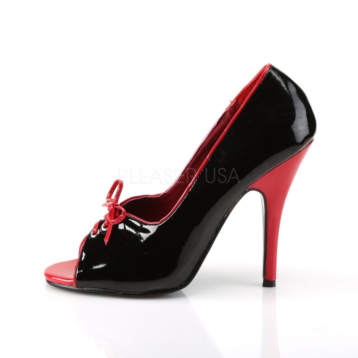 SEDUCE-216 Black-Red Patent Pump Pleaser