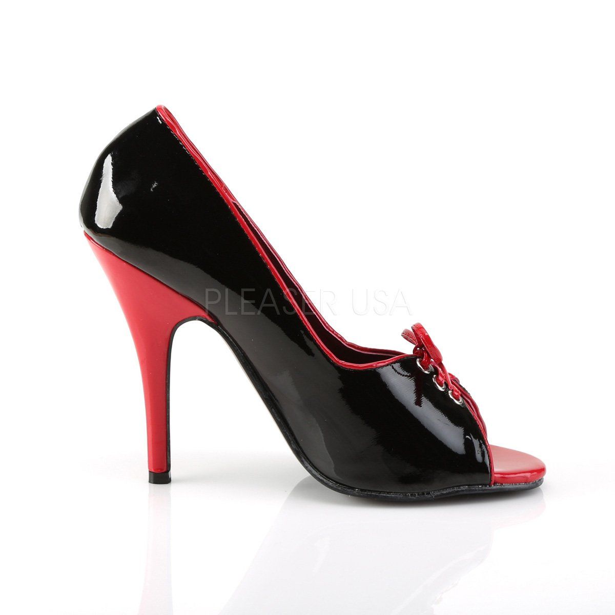 SEDUCE-216 Black-Red Patent Pump Pleaser