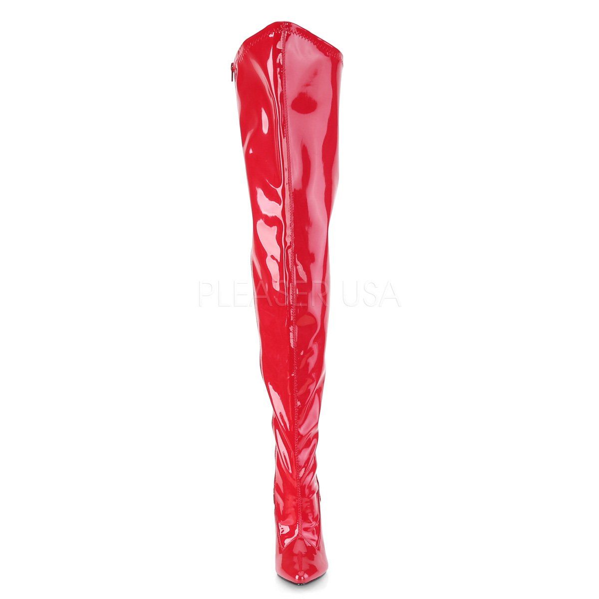 SEDUCE-3000WC Red stretch Pat Pleaser Pink Label