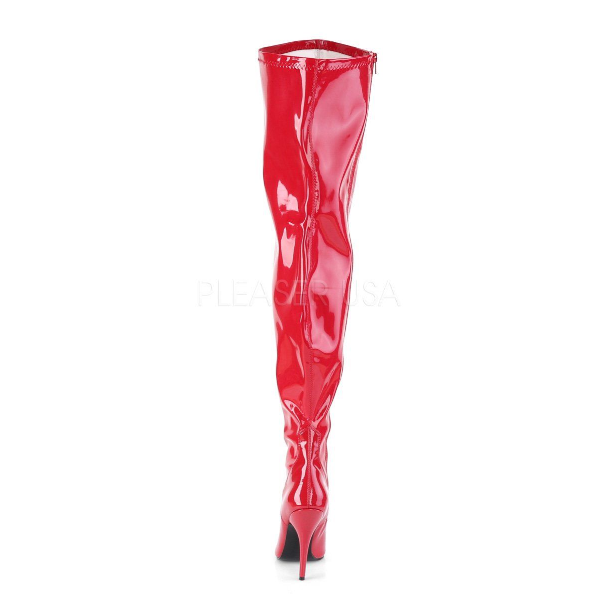 SEDUCE-3000WC Red stretch Pat Pleaser Pink Label