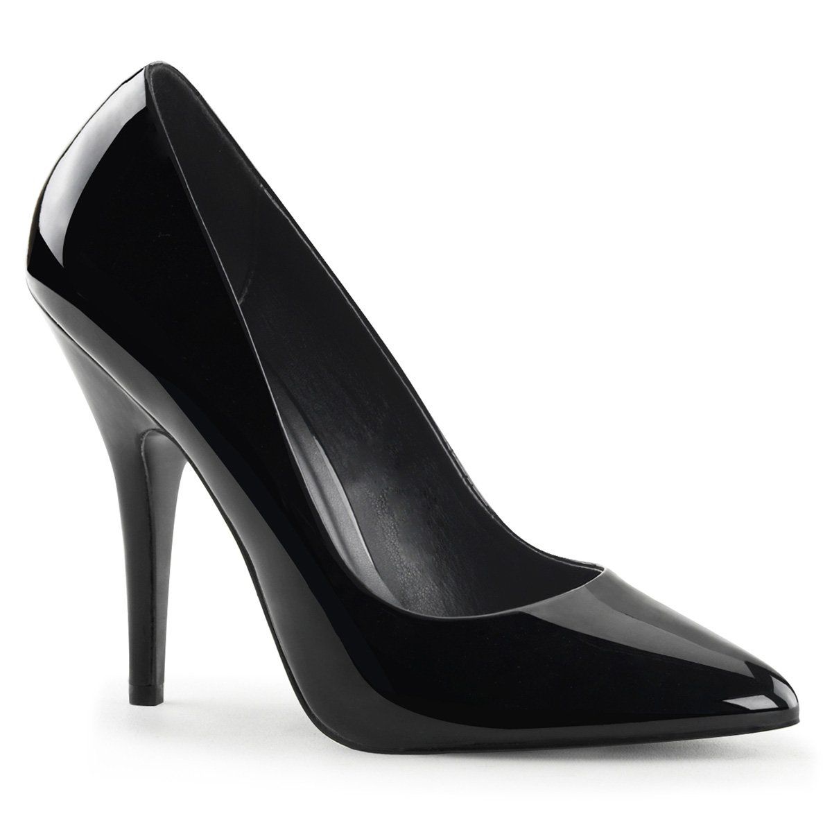 SEDUCE-420 Black Patent Pump Pleaser